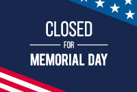 Free Closed For Memorial Day 2020 Sign Templates | Signs with Business Closed Sign Template