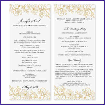 Free Downloadable Wedding Program Template That Can Be in Wedding Reception Agenda Template