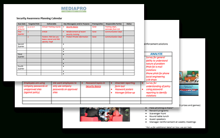 Free Employee Awareness Program Planning Tool | Mediapro in Fresh Business Relocation Plan Template