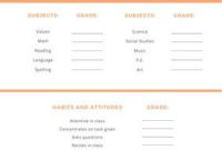 Free Homeschool Report Cards Templates To Customize | Canva intended for Record Label Business Plan Template Free