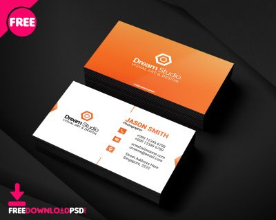 [Free] Modern Corporate Business Card | Freedownloadpsd with Black And White Business Cards Templates Free