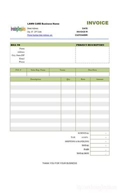 Free Printable Lawn Service Contract Form (Generic intended for Fresh Lawn Care Business Plan Template Free