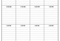 Free Printable Weekly Work Schedule Template – Business within Free Construction Business Plan Template