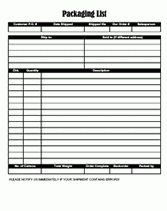 Free Sample Packaging List Forms Templates regarding Fresh Business Listing Website Template