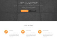 Free Template Maren – Bootstrap One Page Business Theme within Bootstrap Templates For Business