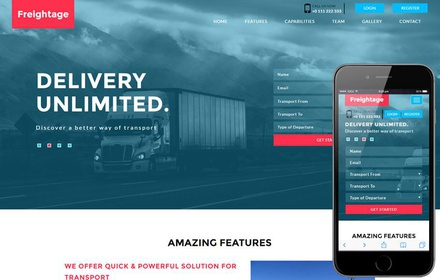 Freightage A Transportation Flat Bootstrap Responsive Web intended for New Bootstrap Templates For Business