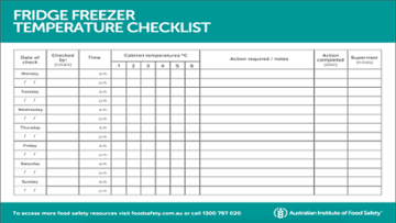 Fridge Freezer Temperature Checklist | Freezer, Templates pertaining to New Health And Safety Policy Template For Small Business