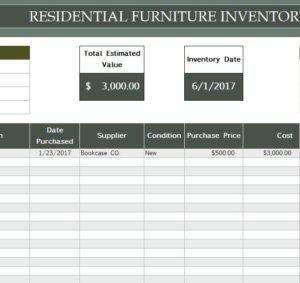 Furniture Inventory Template: Myexceltemplates Free Download inside Business Plan For Sales Manager Template