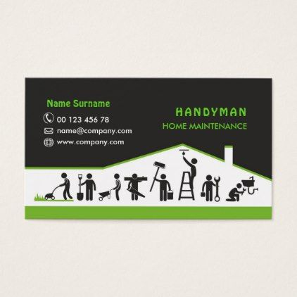 Handyman Services, Home Maintenance Business Card | Zazzle with Unique Plastering Business Cards Templates