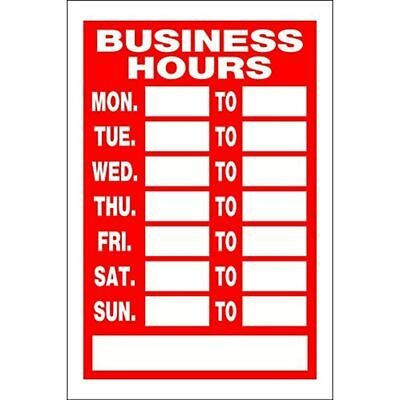 Hillman 839992 Business Hours Sign With Space For Fill In intended for Printable Business Hours Sign Template