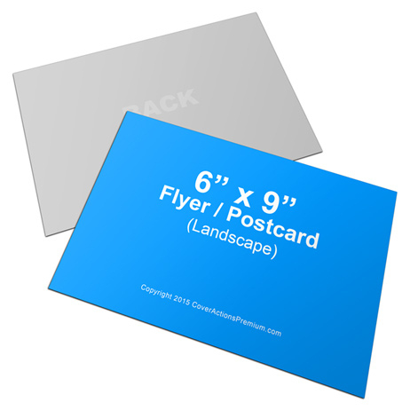 Horizontal 6 X 9 Inches Flyer Mockup | Cover Actions inside Photoshop Cs6 Business Card Template