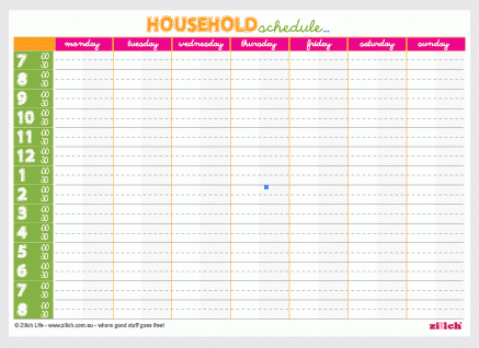 Household Planner To Download | Family Schedule, Daily regarding Family Meeting Agenda Template