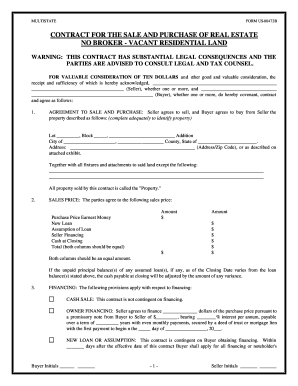 Idaho Vacant Land Purchase Agreement - Fill Online throughout Sale Of Business Contract Template Free