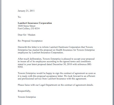 Image Result For Sample Letter Of Acceptance Of Proposal regarding Unique Business Partnership Proposal Letter Template