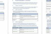 Implementation Plan Template – Templates, Forms inside New Business Process Documentation Template