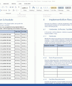 Implementation Plan Template - Templates, Forms with New Business Process Documentation Template