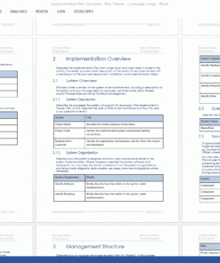Implementation Plan Template - Templates, Forms within Business Plan Template For Security Company