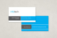 Information Technology Business Card Template | Inkd throughout Front And Back Business Card Template Word
