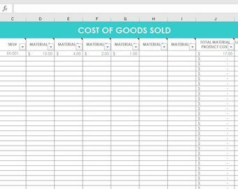 Inventory Spreadsheet Etsy Seller Tool Shop Management pertaining to Best Excel Templates For Retail Business
