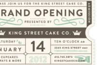 King Street Cake Ticket | Ticket Design, Grand Opening within Best Business Launch Invitation Templates Free
