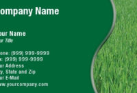 Lawn Mowing Business Card in Landscaping Business Card Template