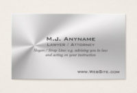 Lawyer / Attorney Luxury Silver-Effect Business Card for Legal Business Cards Templates Free