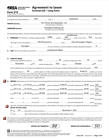 Lease Agreement Template Ontario Canada | Pdf Template for Fresh Business Lease Proposal Template