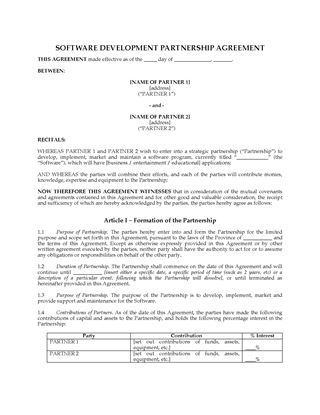 Letter Of Intent For Software Development Partnership inside Unique Letter Of Intent For Business Partnership Template