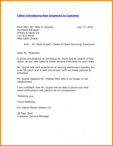 Letter Of Introduction For Employment | Template Business with regard to New Business Introduction Email Template