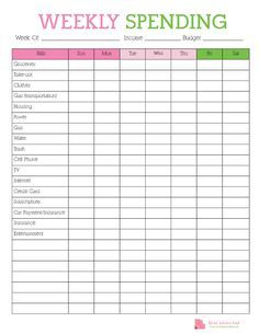 List Down Your Weekly Expenses With This Free Printable pertaining to Best Small Business Annual Budget Template