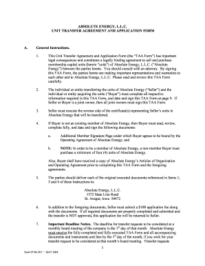 Llc Unit Transfer Agreement - Fill Online, Printable within Best Free Business Transfer Agreement Template