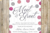 Meet And Greet Invitation Silver Blue Glitters Meet The Baby within Bridal Shower Agenda Template