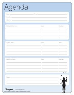 Meeting Agenda - Laminating Templates | Time Management pertaining to Project Team Meeting Agenda Template