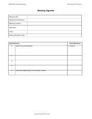 Meeting Minutes Template.docx - Bsbadm502 Manage Meetings for Agenda Template With Attendees