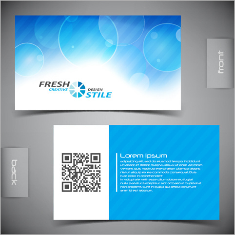 Modern Business Cards Front And Back Template Vector Free for Quality Web Design Business Cards Templates