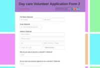 Non Profit Templates | Application Form | Day Care with regard to Sample Non Profit Business Plan Template