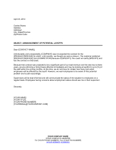 Notice Of Layoff 2 Template - Word &amp;amp; Pdf |Business-In within Business Reorganization Plan Template