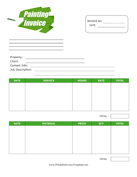Painting Invoice Template within Quality Business Canvas Word Template