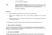 Partnership Agreements – Download Templates | Business-In with regard to Template For Business Partnership Agreement