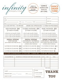 Pdf General Photography Sales Order Form Template pertaining to Quality Photography Business Forms Templates