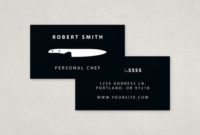 Personal Chef Service Business Card Template | Inkd with Front And Back Business Card Template Word