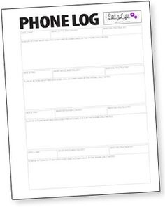Phone Call Log Template | Phone Call Log Form Template inside Weekly Operations Meeting Agenda Template