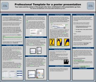 Ppt - Professional Template For A 70Cm X 100Cm Poster pertaining to Poster Board Presentation Template