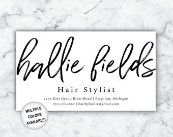 Printable Hair Salon Business Card / Hair Stylist Business for Hairdresser Business Card Templates Free