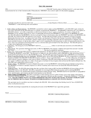 Printable Real Estate Broker Of Record Agreement Forms And with Business Broker Agreement Template