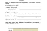 Proof Of Pregnancy Form Planned Parenthood ⋆ Www regarding Fresh Usps Business Reply Mail Template