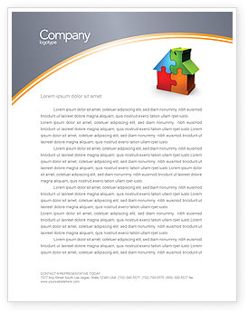 Real Estate Finance Puzzle Letterhead Template, Layout For inside Fresh Real Estate Agent Business Plan Template Free