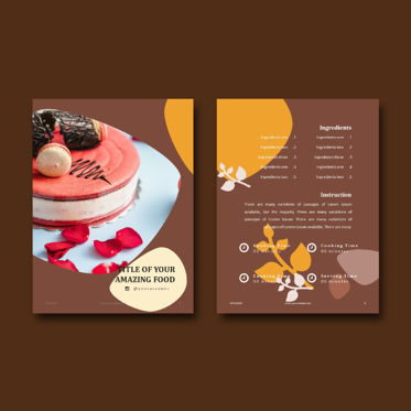 Recipe Cake Bakery Ebook Powerpoint Template within Quality Cake Business Cards Templates Free