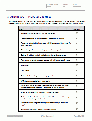 Request For Proposal (Rfp) Template (Ms Word/Excel within Quality Business Analysis Proposal Template