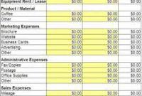 Restaurant Expense Spreadsheet Excel inside New Small Business Budget Template Excel Free